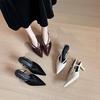 699-117 Sexy V-shaped thin strap pointed high heels single shoes New temperament thin heels single shoes empty high heels women