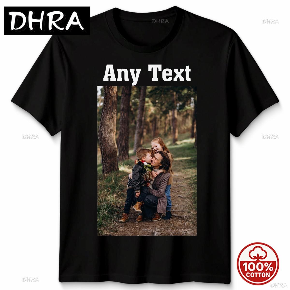 Personalised Logo Text Photo Custom Unisex TShirt Any Image Printed Tee Comfort for Girls Comfy T Shirts Soft Minimalist Tops S