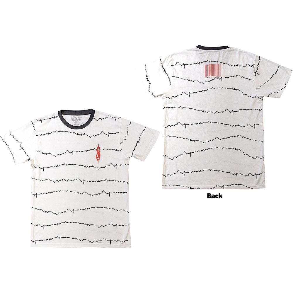 Slipknot - The End So Far - Tribal S и Штрихкод - Белая футболка с контрастными рукавами Унисекс Футболка M