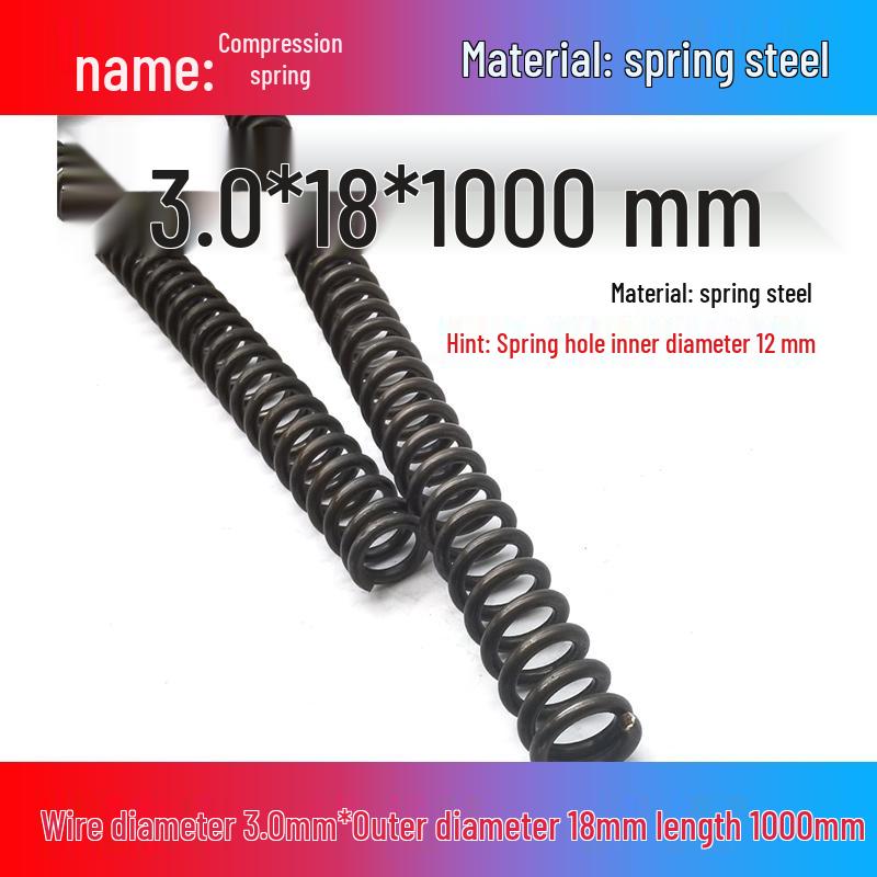 Spring Wire: 1m Long, Soft Pressure, Manganese Steel, 0.3-4.5mm Diameter, Yellow Compression Return.