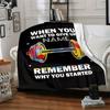 Motivational Quote With Colorful Dumbbell Four Seasons Blanket Customized With Your Name Lightweight And Warm Perfect Gift For Home Office Camping