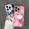 Cute Anime Bocchi The Rock Casing For Iphone 17 16e 16 15 14 13 12 11 Pro Max Plus 17 Air Armor Cartoon Plating Pink Phone Case