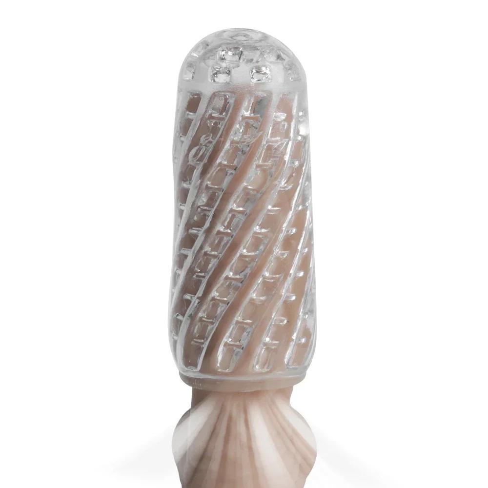 Male Masturbator Cup Soft Pussy Sex Toy Transparent Vagina Adult Endurance Exercise Adult supplies Vacuum Pocket Cup for Men