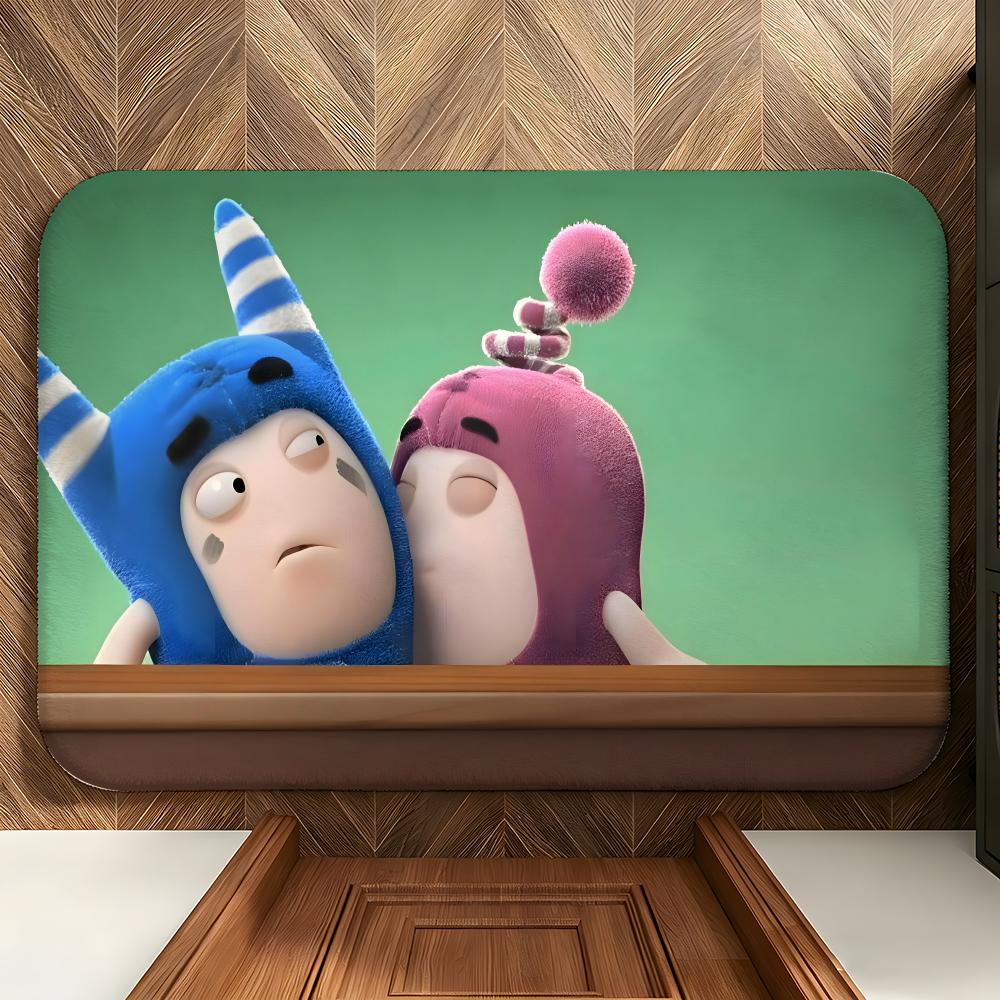 Karikatūras O-Oddbods Grīdas paklājs Mīksts flaneļa