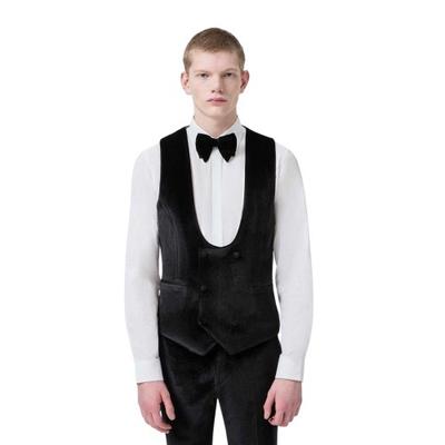 Twisted Tailor Mens Velvet Slim Tuxedo Waistcoat