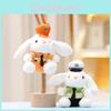 Adorable Plush Rabbit Toy Police Firefighter Keychain Soft Pp Cotton Stuffed Doll