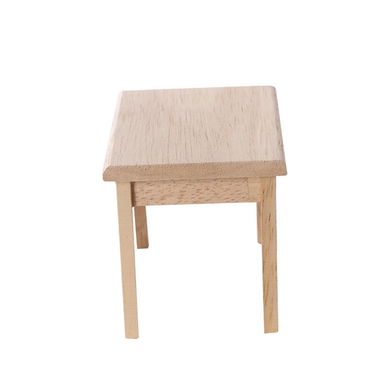 Miniature Model Mini Oak Dining Table Chairs Table Table Food Play Dollhouse Accessories Diy
