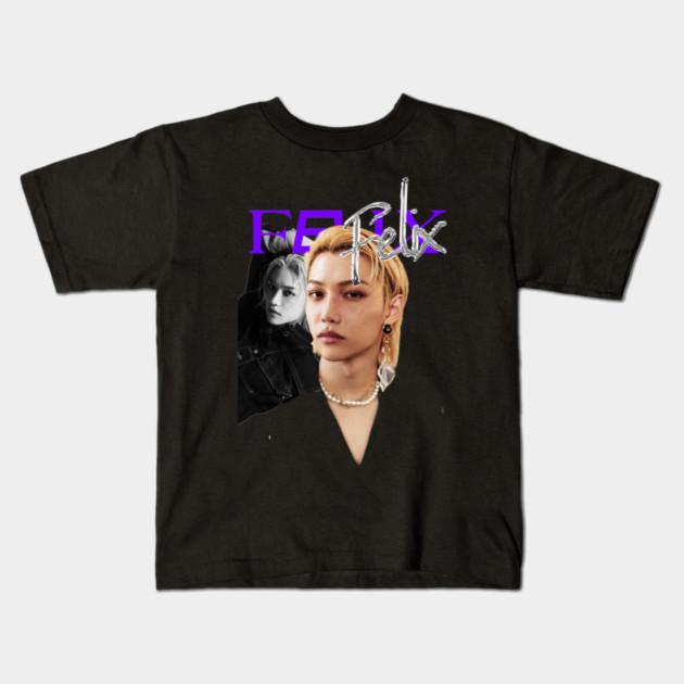 Boys Girls Soft Cotton Graphic Tees Felix - Stray Kids Breathable Daily School Wear Kids T-Shirts