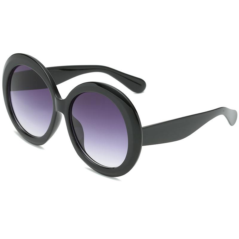 Oversized Retro Round Sunglasses for Women & Men - European & American Trendy Style (Model S8079)