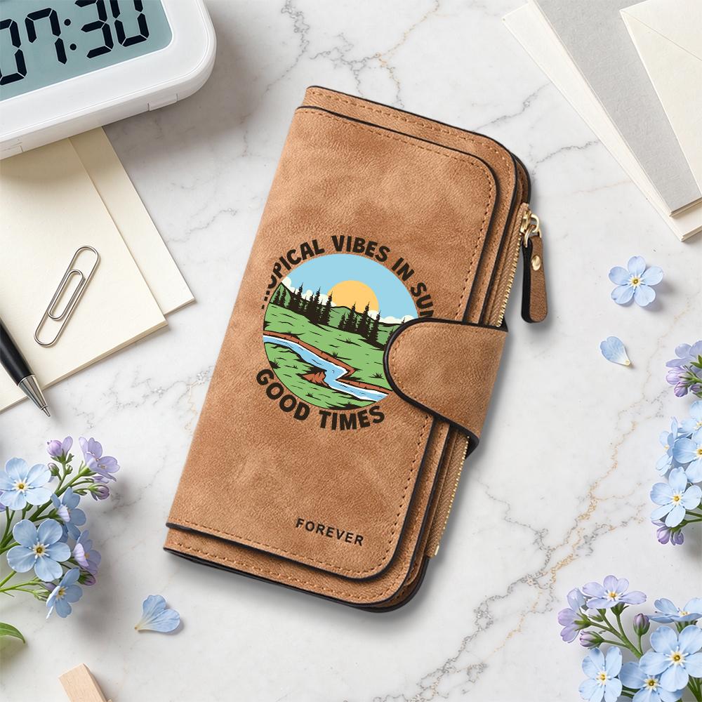 Tropical Vibe Scenic Long Wallet 