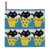 Nishikawa Atsuko Matano Wash Towel 34x35cm Soft To the Fluffy Finish with Untwisted MT3658 Cup Made In Blue TT33104641 Washable, Touch, 100% Cotton,