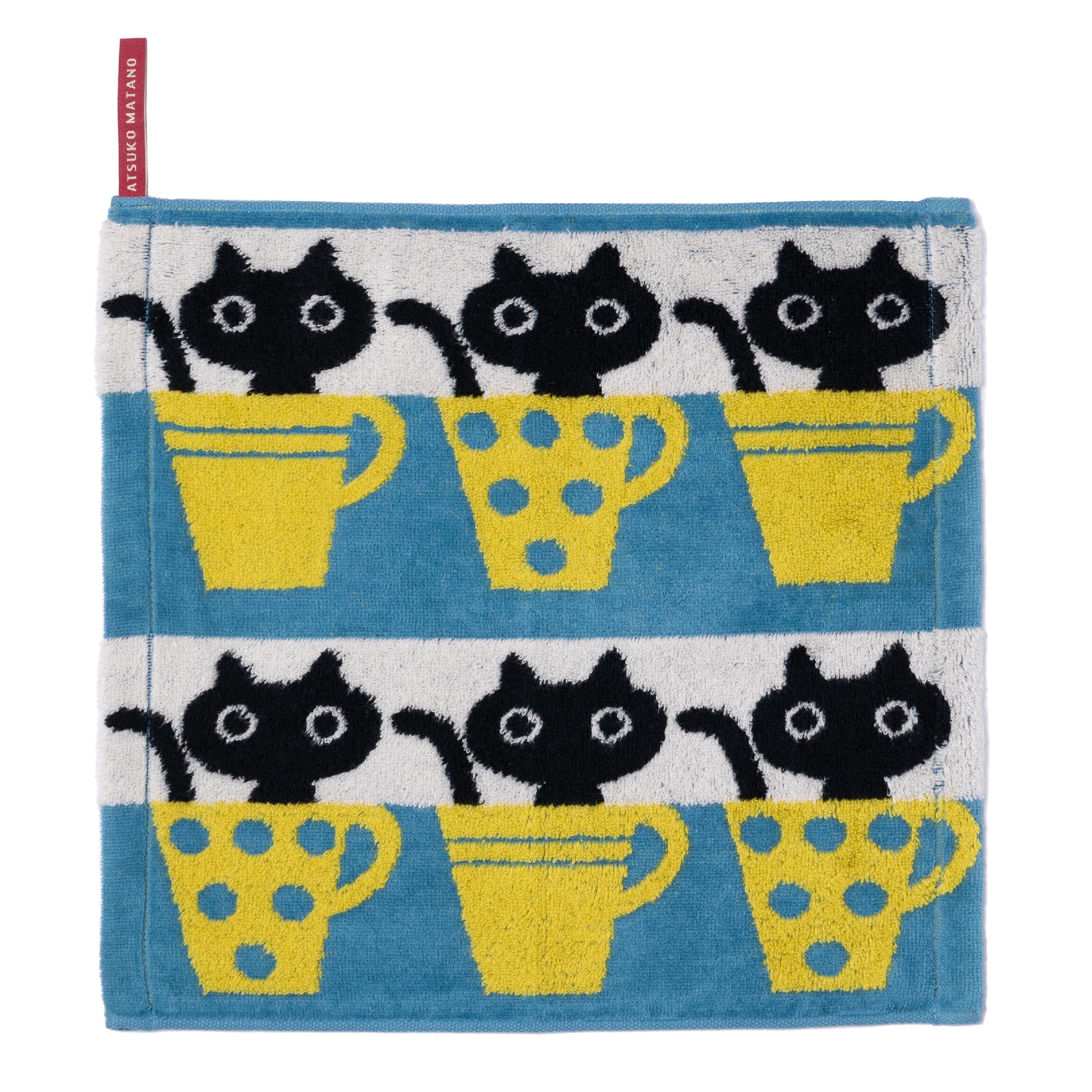 

Nishikawa Atsuko Matano Wash Towel 34x35cm Soft to the Fluffy finish with untwisted MT3658 Cup Made in Blue TT33104641 Washable, touch, 100% Cotton, синий