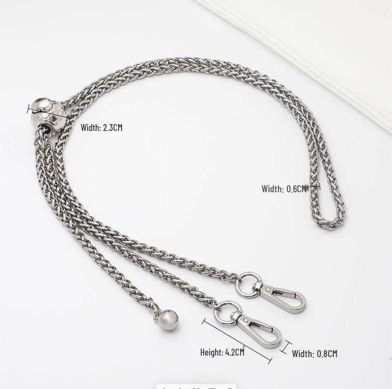 Gold Ball Adjustable Metal Chain Shoulder Strap for Bags - Crossbody and Single Shoulder Use (Accessories Sold Separately)