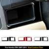 For Honda CRV 2007-2011 Accessories Carbon Fiber Car Interior Radio AC Control Panel Trim Sticker Decoration