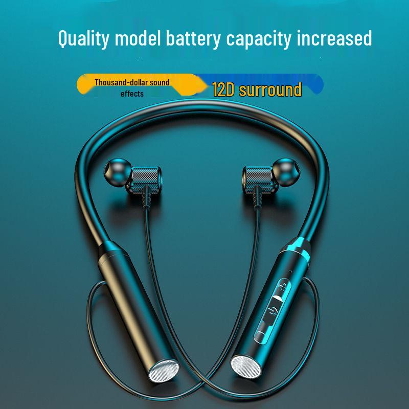 Bluetooth Wireless Neckband Headphones: Sports In-Ear, Dual Ear, Noise-Canceling, Long Battery Life, Universal Compatibility