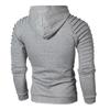 Men's Fashion Leisure Self Cultivation Long Sleeve Stripe Sweater Hoodie Coat Top