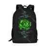 Gothic Rose Pattern School Bags for Girls Teenager Shoulder Backpack Trend College Student Casual Women Travel Bag