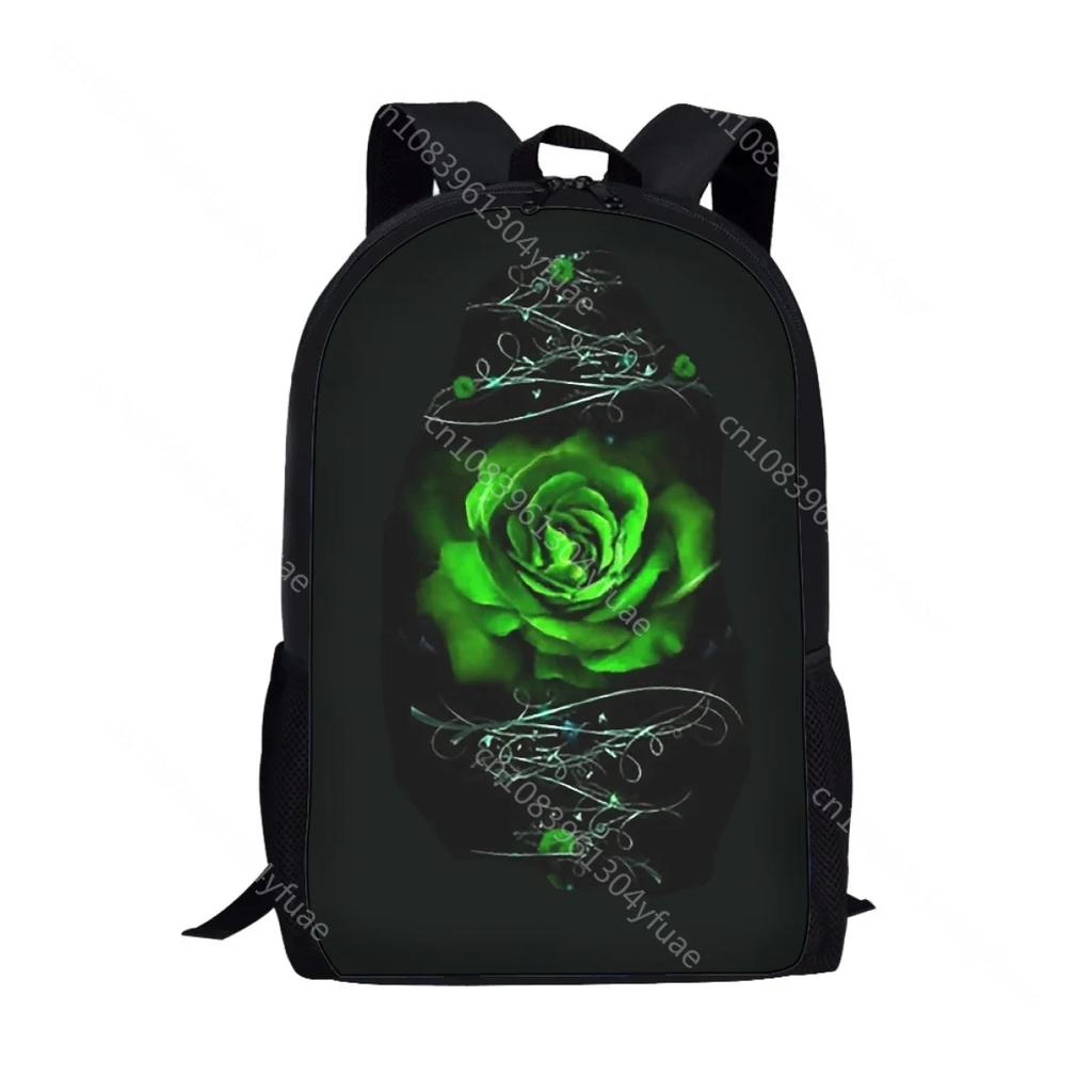 Gothic Rose Pattern School Bags for Girls Teenager Shoulder Backpack Trend College Student Casual Women Travel Bag