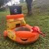 Inflatable Airplane Water Gun Seat Ring for Kids: Cartoon Design for Outdoor Parent-Child Fun