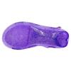 sanrio kids girls sandals clear glass sa9007  purple, 15.0cm