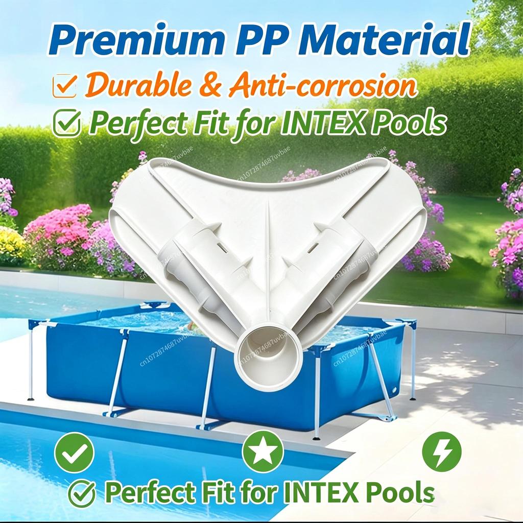 Pool Frame Support Connector Part For INTEX Tube Pool Plastic T-Joint Replacement Repair Accessory Durable PP Material For Home