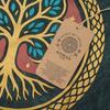 Nomad Sari Stonewashed Cotton T-Shirt - Tree of Life - Green - XL
