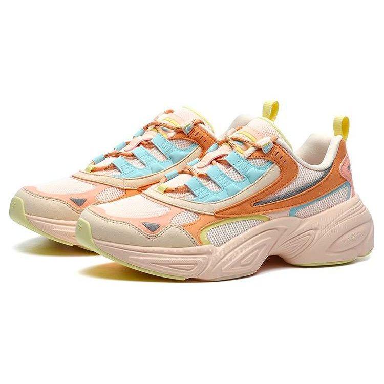 Fila Cube Fabric Synthetic Suede Low-Top Lifestyle Sneakers Women Sneakers Light-Pink F12W216130FSA