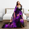 Rhea Ripley with Terrifier Art Blanket Warm Soft Pattern Plush Throw Blanket For Child Couch Chair Flannel Bedspread Bed Cover