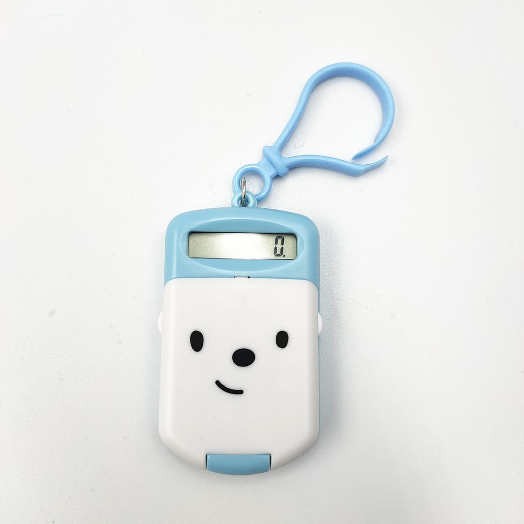 Silence Widescreen Mini Calculator Portable Calculator 8 Display Cartoon Pocket Size Creative Keychain Calculator Office Supplie