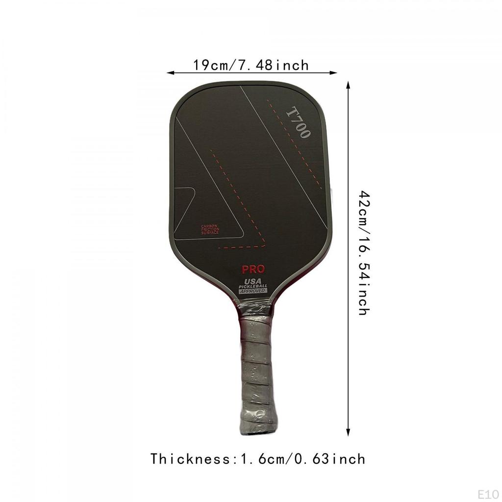Pickleball Paddle Practical 16mm Carbon Fiber for Consistency Control Adults Style A