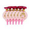 Birth Date Celebration Supplies Collection Minnie Mouse Style Pink Gold Glitter Disposable Utensils Children Birth Date Tableware Decor Favors