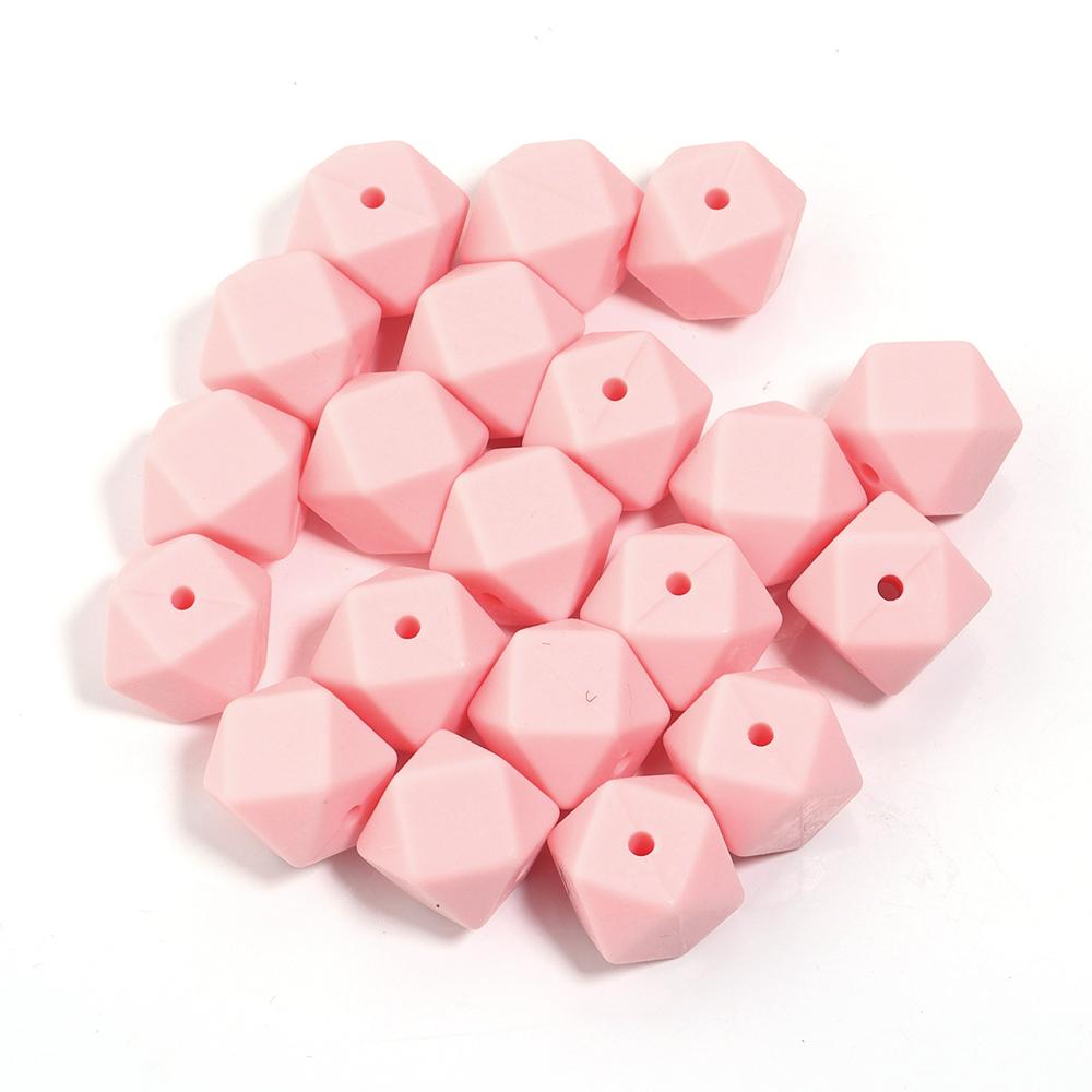 10pcs 19x14mm Hexagon Silicone Beads For Jewelry Making DIY Handmade Necklace Bracelets Phone Key Chain Decoration Accessories