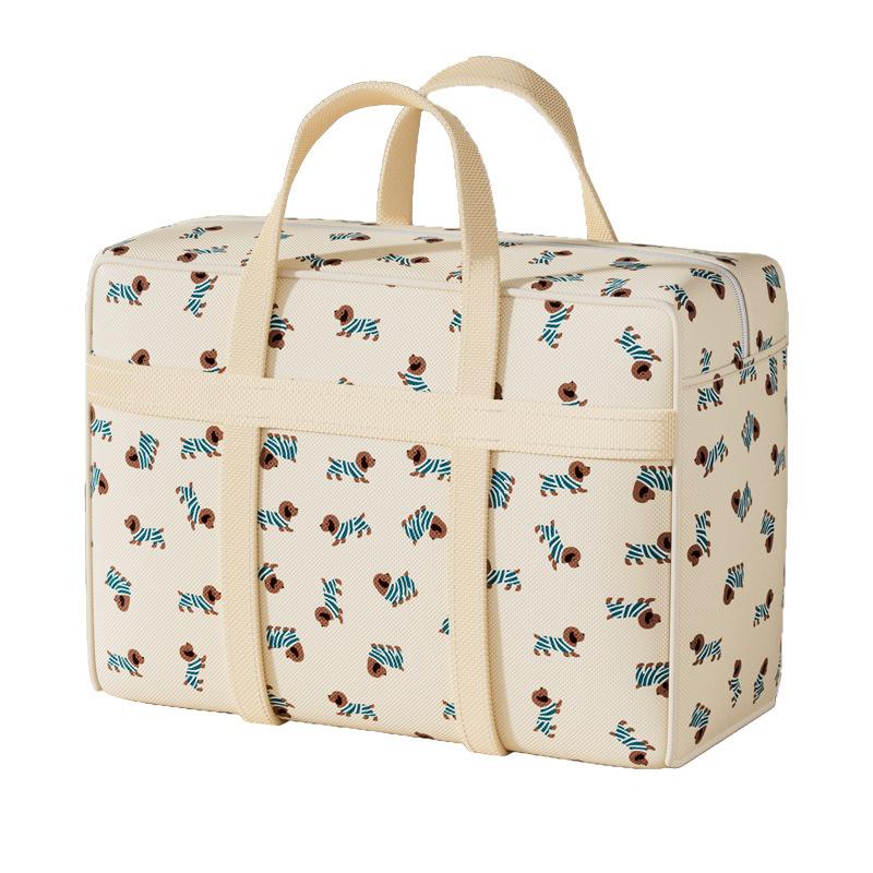 Large Capacity Storage Bag for Clothes Featuring A Cute Dog Pattern, Foldable To Save Space, Suitable for Organizing Luggage During Travel or Moving