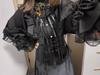 Cosplay-Kragen für Damen abnehmbar Gefälschte Kragen Original Lolita Schwarze Spitze Schleife Gotisch Hof Elegant Halsbinden für Herren Krawatte
