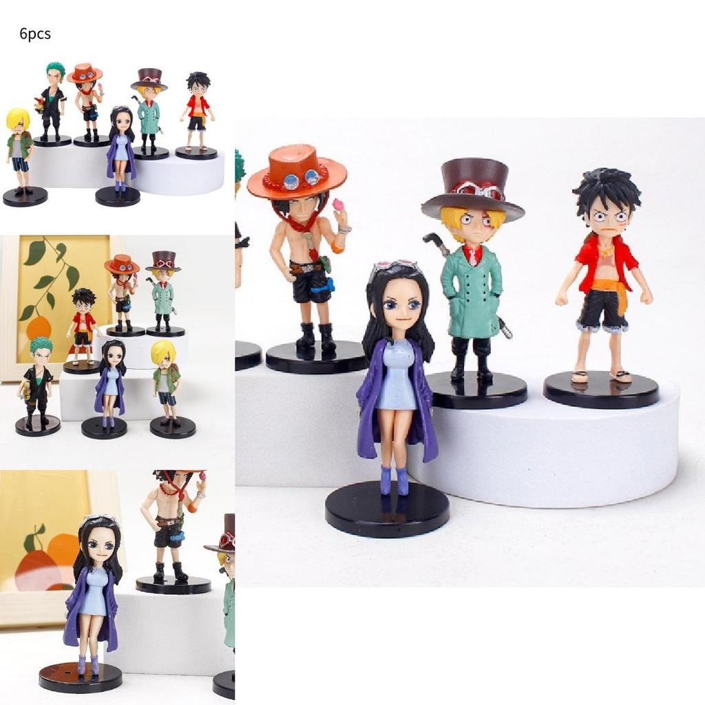 High Quality Cartoon Anime Pvc Collectible Figures Set Of Luffy Ace Sanji Robin