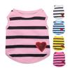 Sweet Macaron Color Puppy Vest Shining Heart Decoration-Eco-Friendly Simple Comfortable Stretchy Clothing for Small Dogs Cats