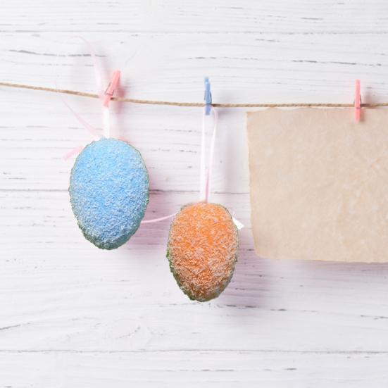 

6 шт., подвески в виде пасхальных яиц, привлекательные, красивые, удобные, против царапин, интересный орнамент, пена, плюшевая текстура, имитация пасхальных яиц для вечеринки