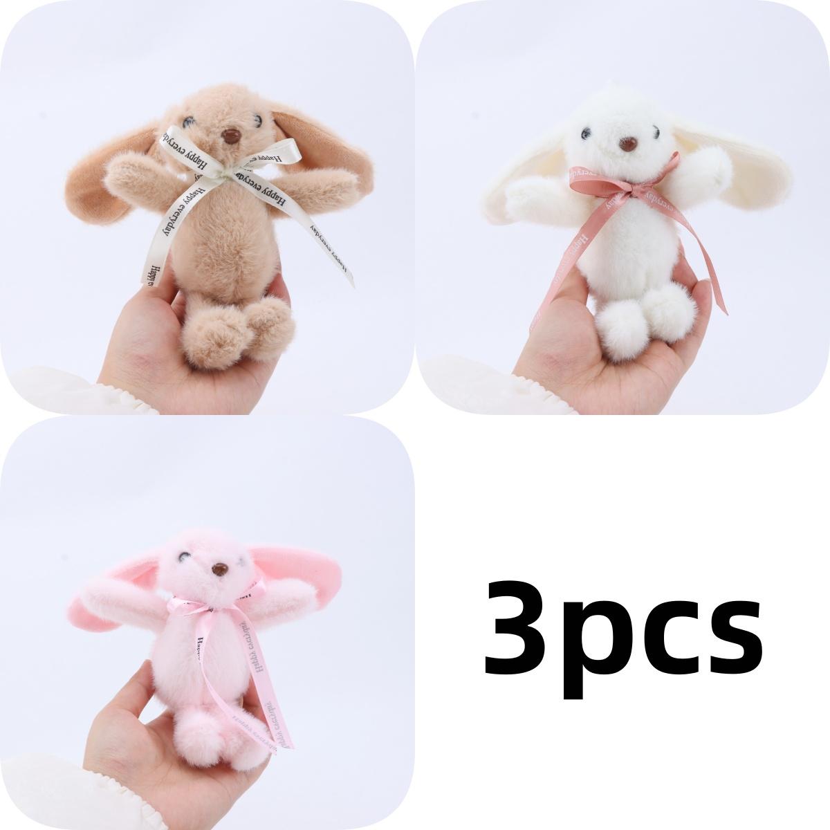 Cute Easter Bunny Easter Plush Toys Easter Bunny Set Rabbit Combination Toys Kids Easter Bunny Gifts Pendant Toy Birthday Gift 12cm