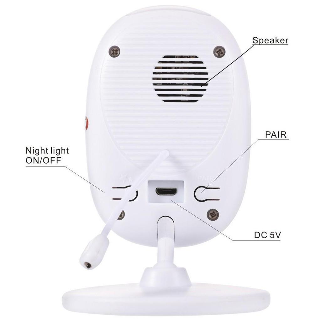 2.4" Wireless Baby Monitor with Camera, Auto Infrared, and Two-Way Talk.