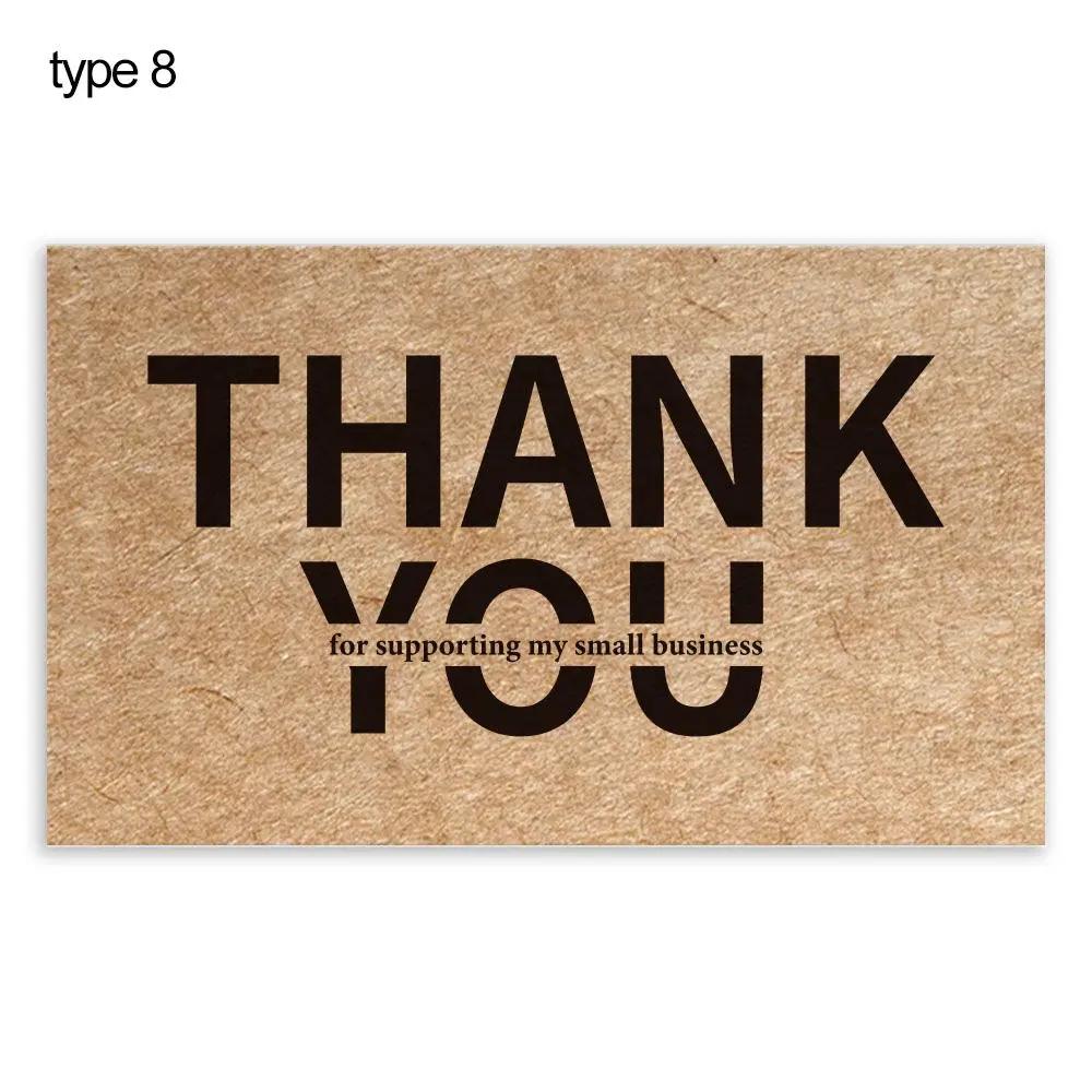 30Pcs Greeting Tags Thank You For Your Order Kraft Paper Card For Small Business DIY Crafts Gift Decoration Card Online Retail