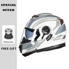 2025 New Professional Motorcycle Helmets Racing Flip Up Helmet ABS Material Modular Dual Lens Bluetooth Full Face Helmet DOT ECE