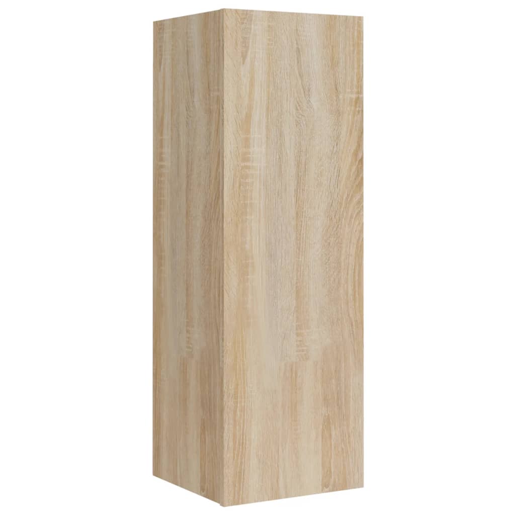 4 Piece TV Cabinet Set In Sonoma Oak Effect Particleboard