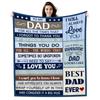 Dad Throw Blanket 60x50 Inch Fathers Day Birthday Present Daughter Son