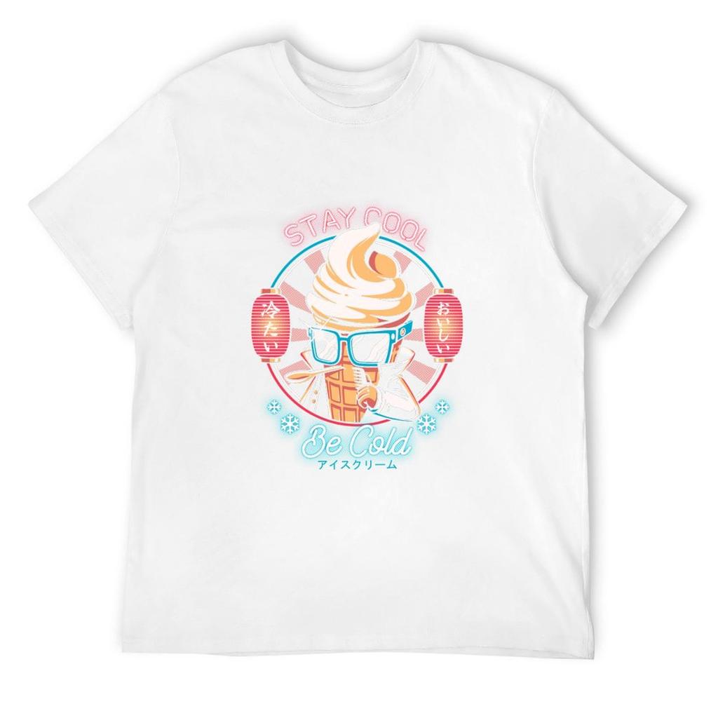 Be Cold T-Shirt Sweat Blue Archive Cotton Graphic Tees Heavy Weight T Shirts for Men