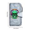 Cool Skull Printed Long Wallet Fashion Portable Card Holder Zipper Purse