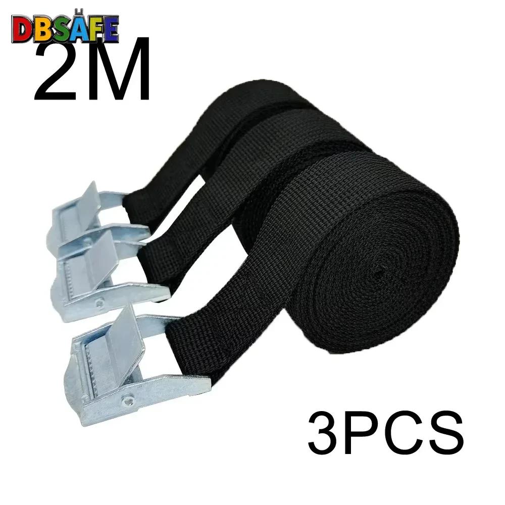 Strong Ratchet Strap 2M Tie Down Belt With Metal Buckle For Car Motorcycle Bike Luggage Cargo Securing Tow Rope