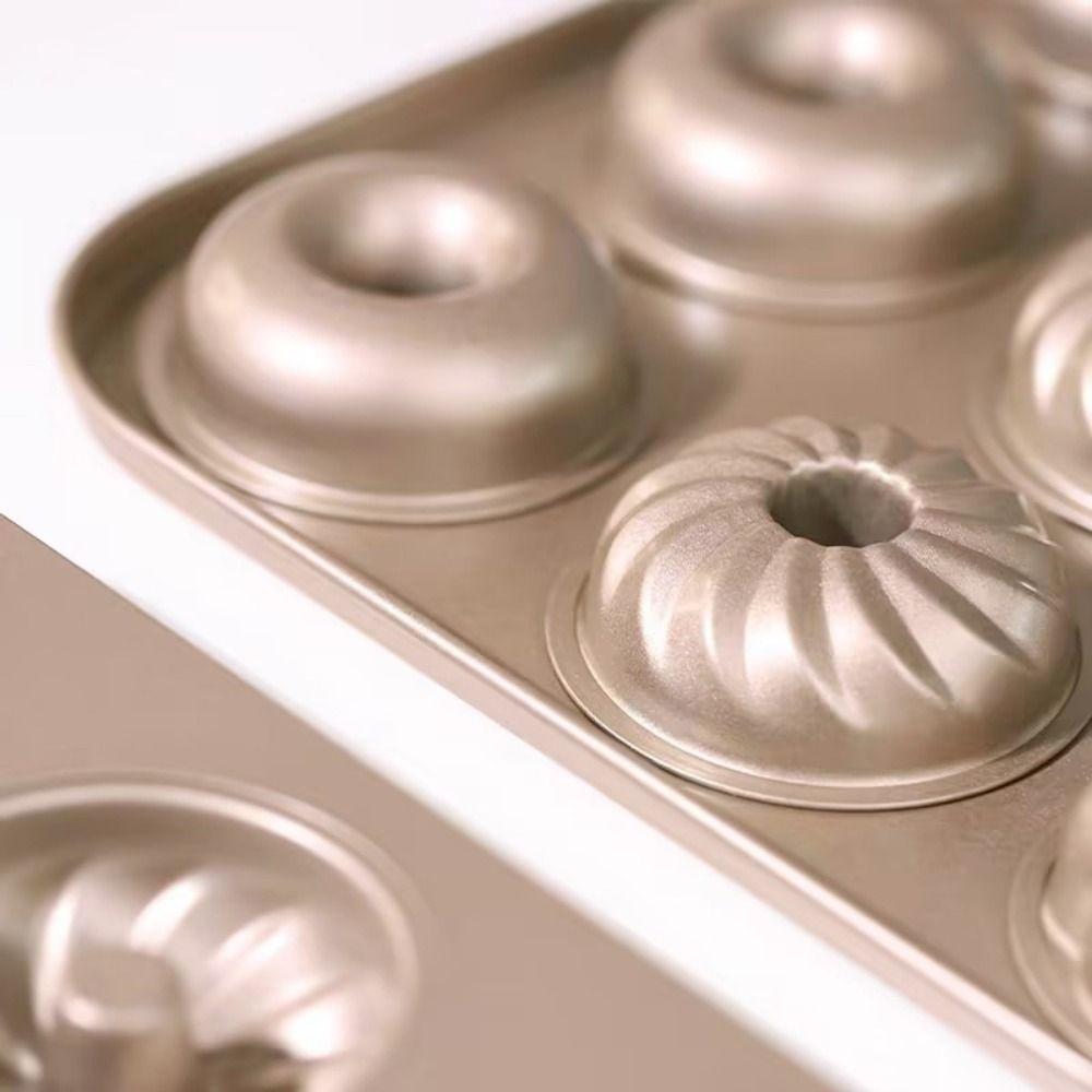 6/12 Cavity Cake Baking Tray Carbon Steel Muffin Cakes Mold Donut Baking Mold Dessert Making