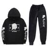 Mens Oversized Hooded Sweatshirt Set With Side Pockets Streetwear Style Cotton Blend Warm Winter Outfit