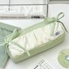 Cloud Toast Ribbon Bow Pencil Case, White-Green, Xiaohongshu Inspired