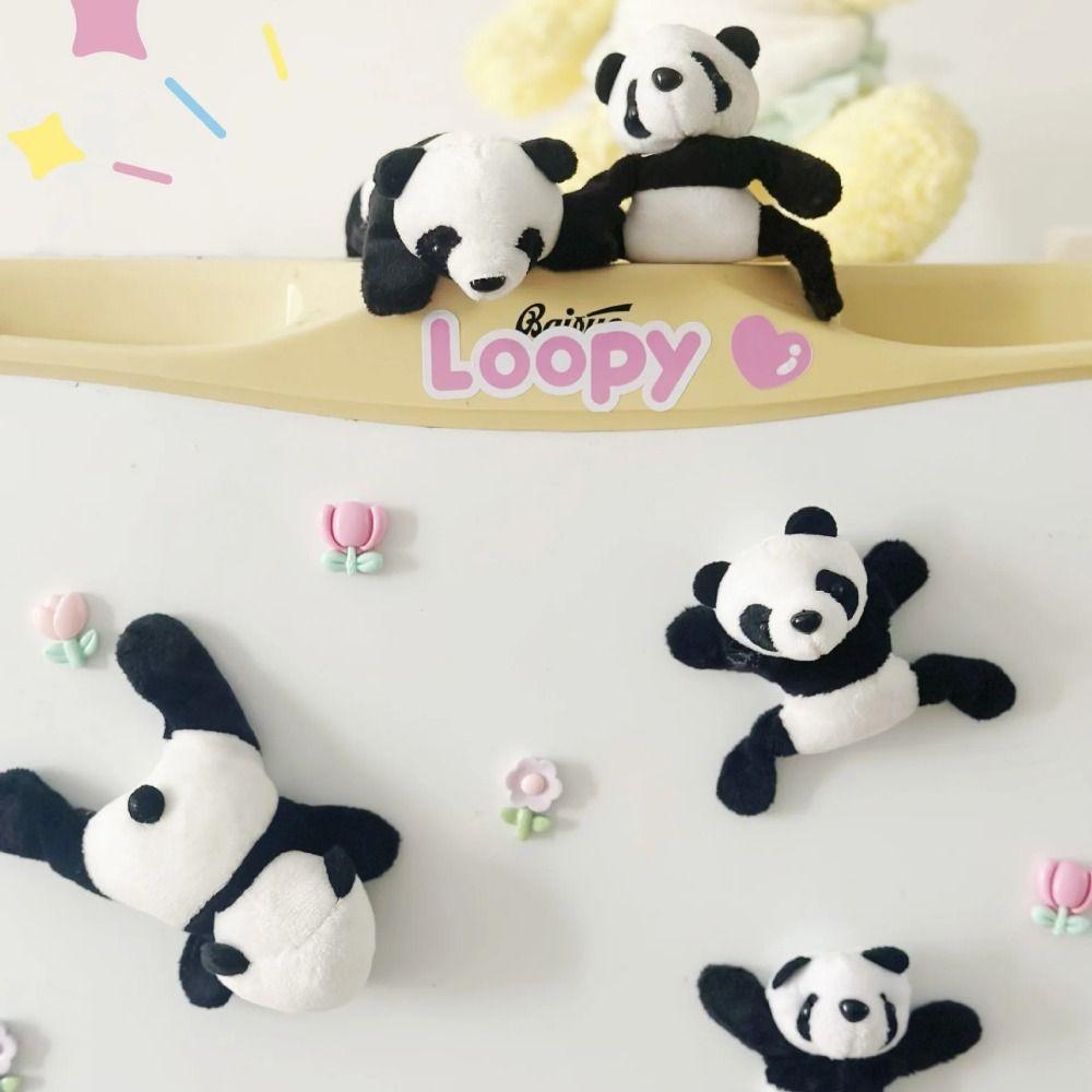 Cute Mini Panda Refrigerator Magnet Cartoon Panda Decorative Refrigerator Decor